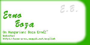 erno boza business card